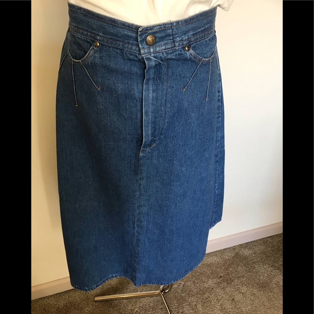 Vintage Rumble Seats Denim Skirt